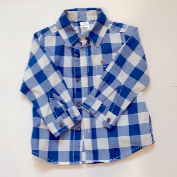 Carter’s Blue and White checkered button up. - Picture 3 of 3